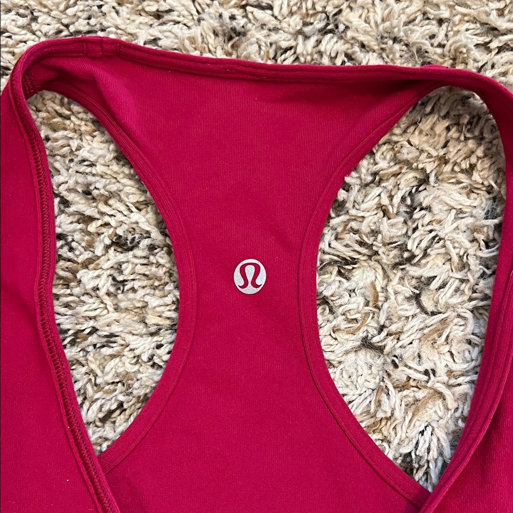 lululemon athletica Women's Bold Red Racerback Tank Top - Picture 3 of 4